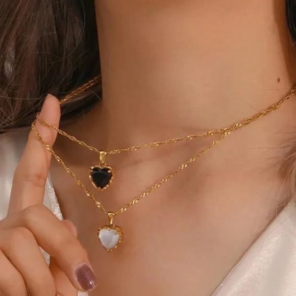 NEW LUXURY 18K GOLD DIAMOND CHAIN NECKLACE, NICE NECKLACE, CUTE NECKLACE - Picture 1 of 9